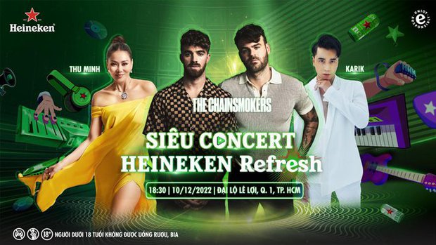 Thu Minh, Karik tương tác đốt cháy sân khấu Heineken Refresh cùng bộ đôi The Chainsmokers - Ảnh 9.